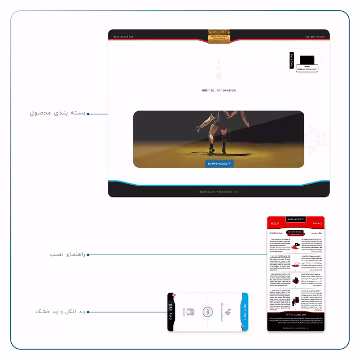 برچسب پوششی ماهوت مدل Wrestling مناسب برای تبلت اپل iPad Pro 9.7 2016 A1675