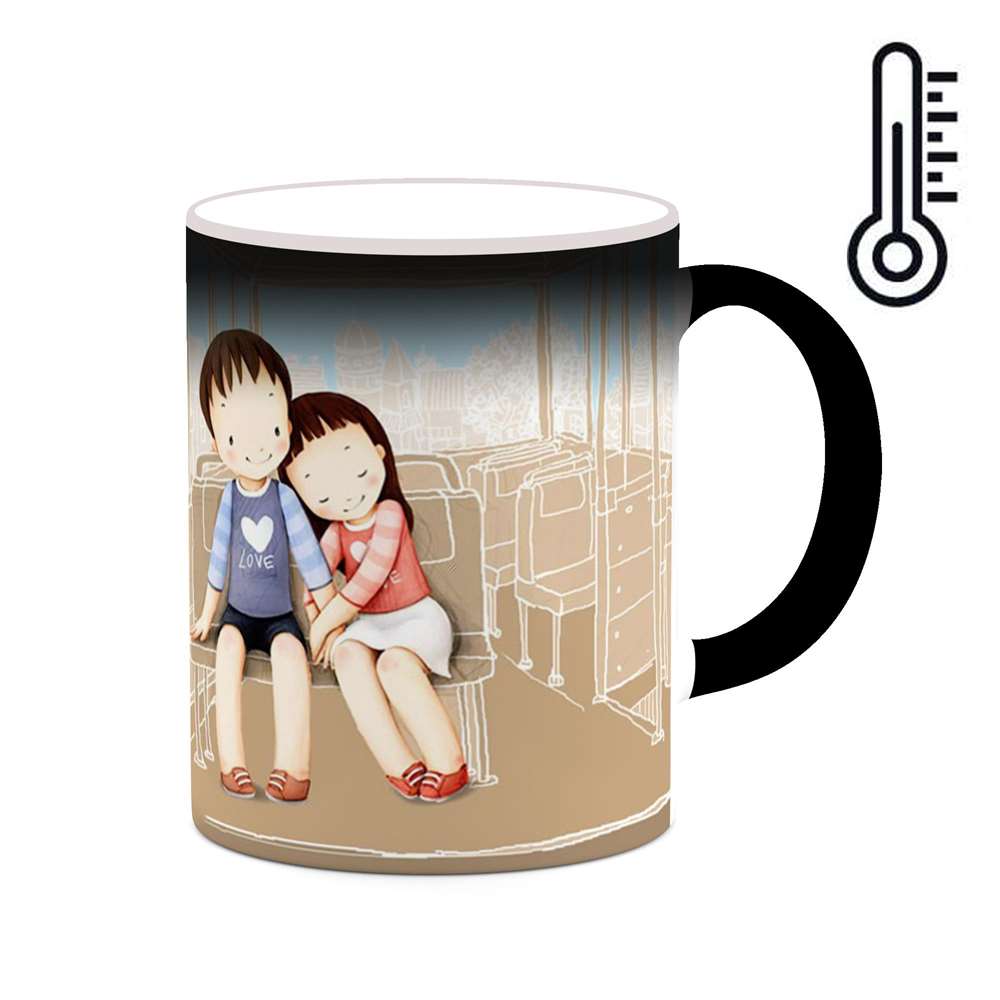 ماگ حرارتی کاکتی طرح عاشقانه مدل mgh20805