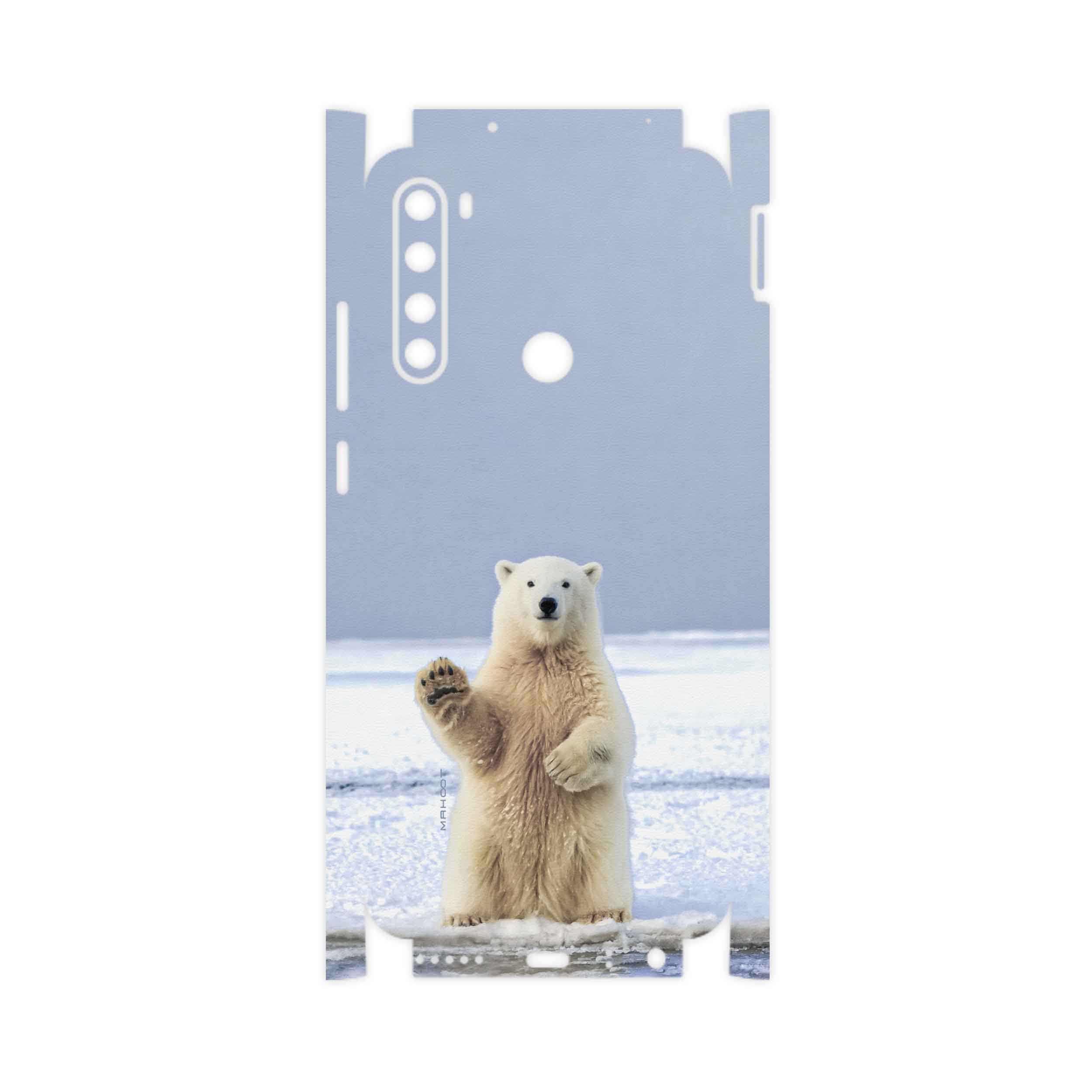 برچسب پوششی ماهوت مدل Polar-bear-FullSkin مناسب برای گوشی موبایل شیائومی Redmi Note 8 2021