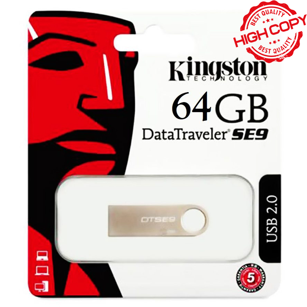 فلش 64 گیگ KingSton مدل SE9 با گارانتی مادام العمر