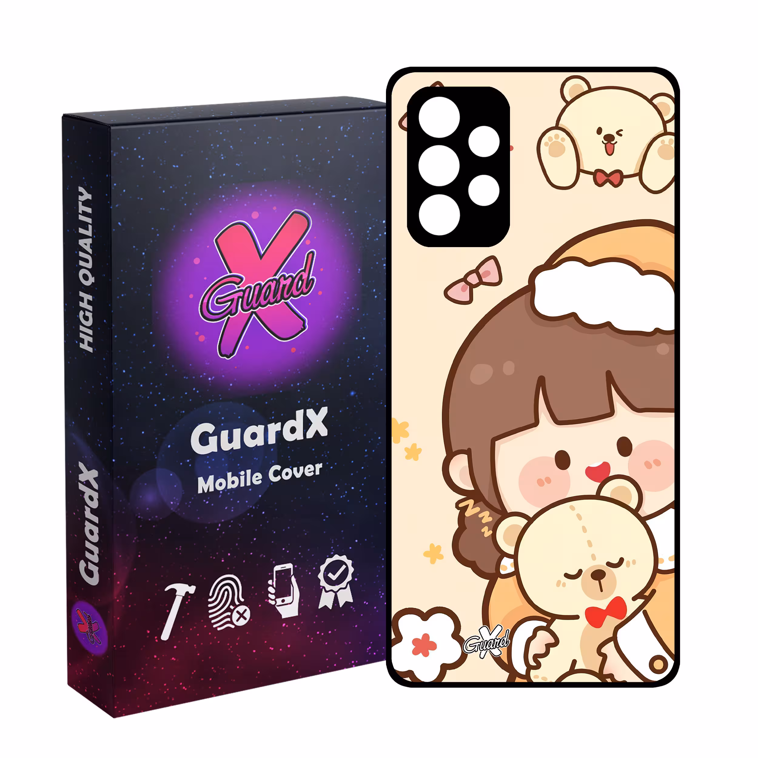 کاور گارد ایکس طرح Girl مدل Glass10524 مناسب برای گوشی موبایل سامسونگ Galaxy A52/A52S
