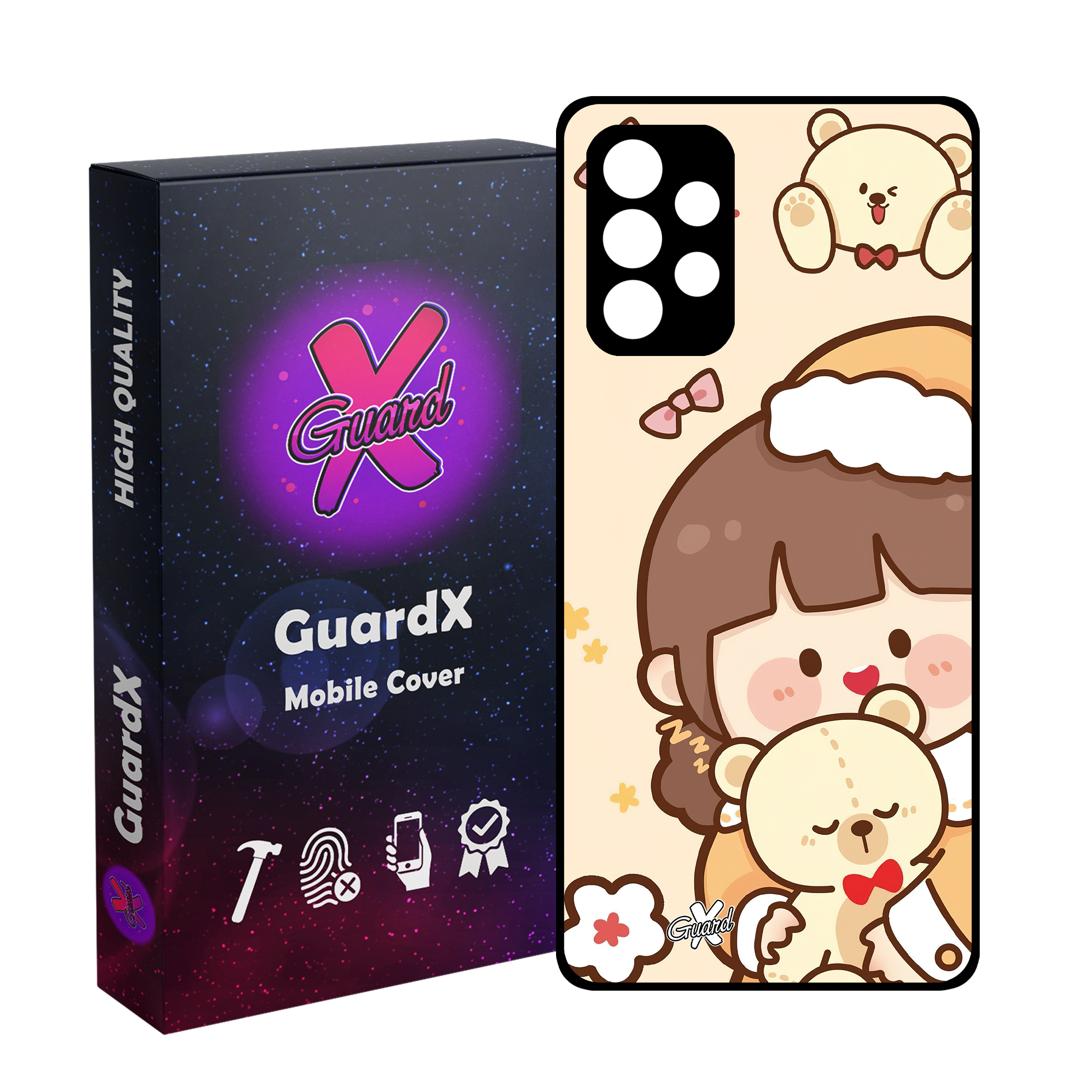 کاور گارد ایکس طرح Girl مدل Glass10524 مناسب برای گوشی موبایل سامسونگ Galaxy A52/A52S