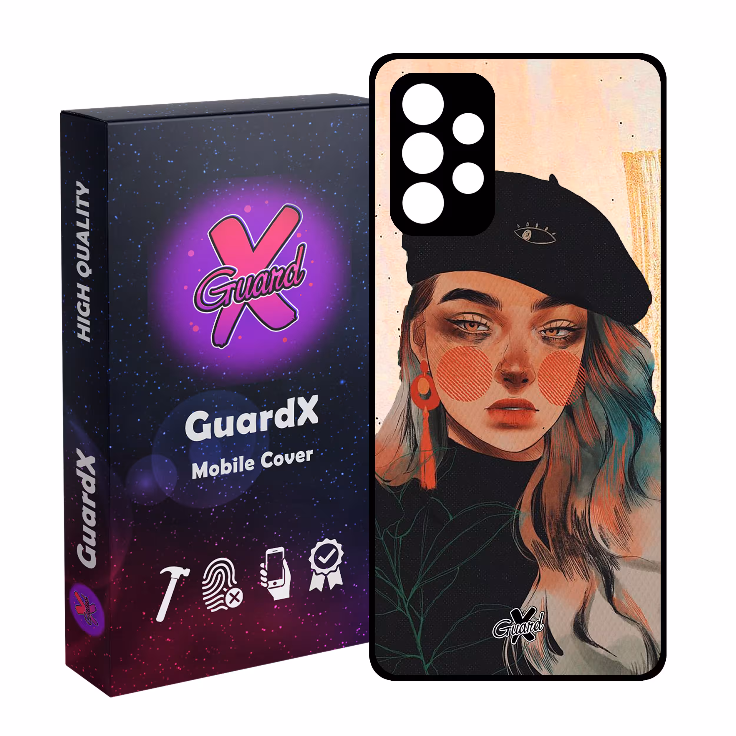کاور گارد ایکس طرح Girl مدل Glass10321 مناسب برای گوشی موبایل سامسونگ Galaxy A53