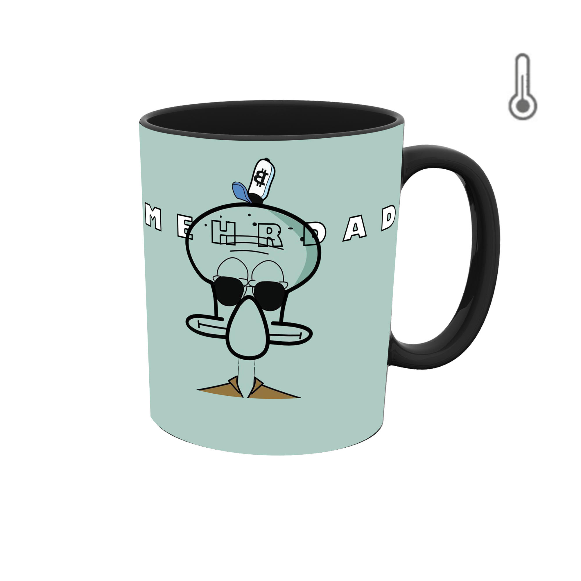 ماگ حرارتی طرح اسم مهرداد مدل گرافیکی اختاپوس 