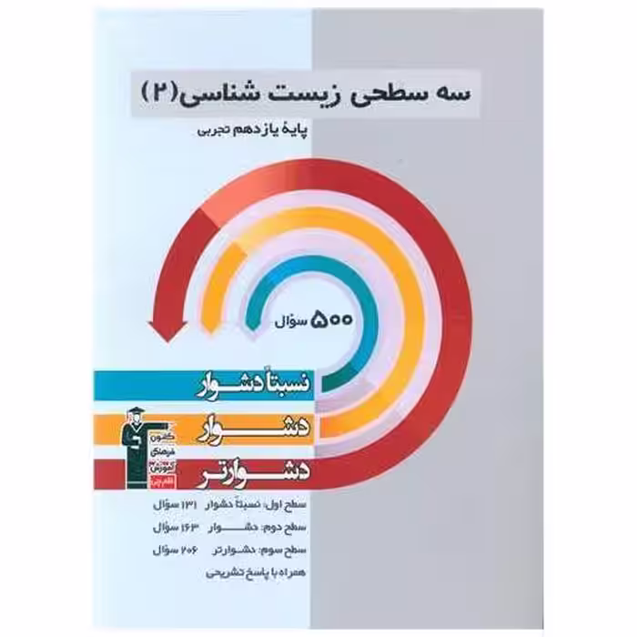 کتاب سه سطحی زیست شناسی 2 یازدهم تجربی دشوار (5481) اثر مولفان کانون فرهنگی آموزش