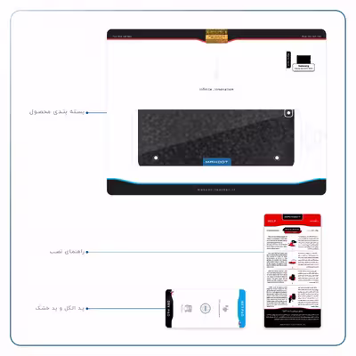 برچسب پوششی ماهوت مدل Honey-Comb-Circle مناسب برای تبلت سامسونگ Galaxy Tab S2 9.7 2015 T810
