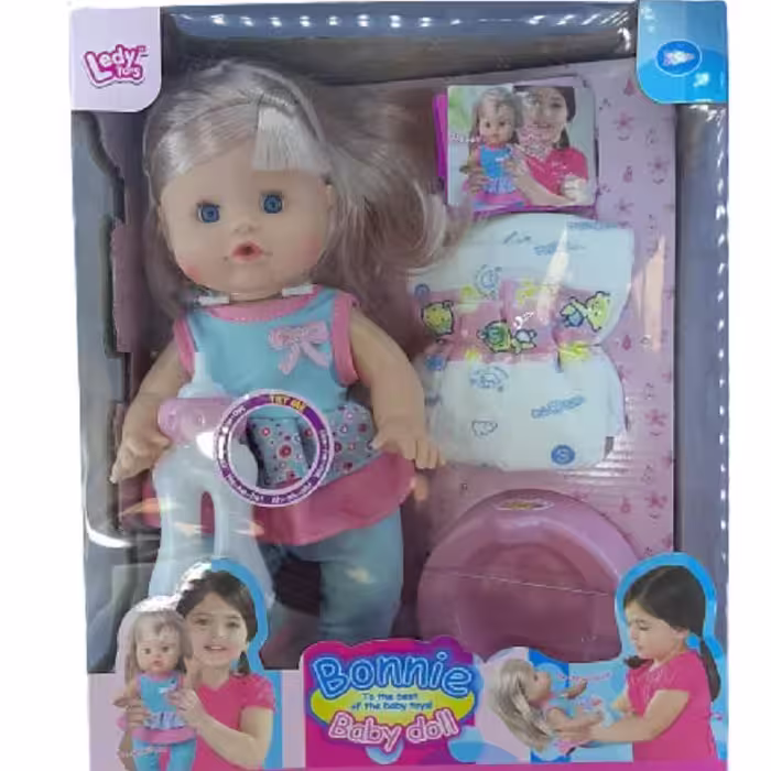عروسک خارجی baby bonnie لباس آبی