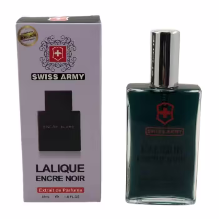 ادو پرفیوم مردانه سوئیس آرمی مدل LALIQUE ENCRE NOIR حجم 55 میلی لیتر