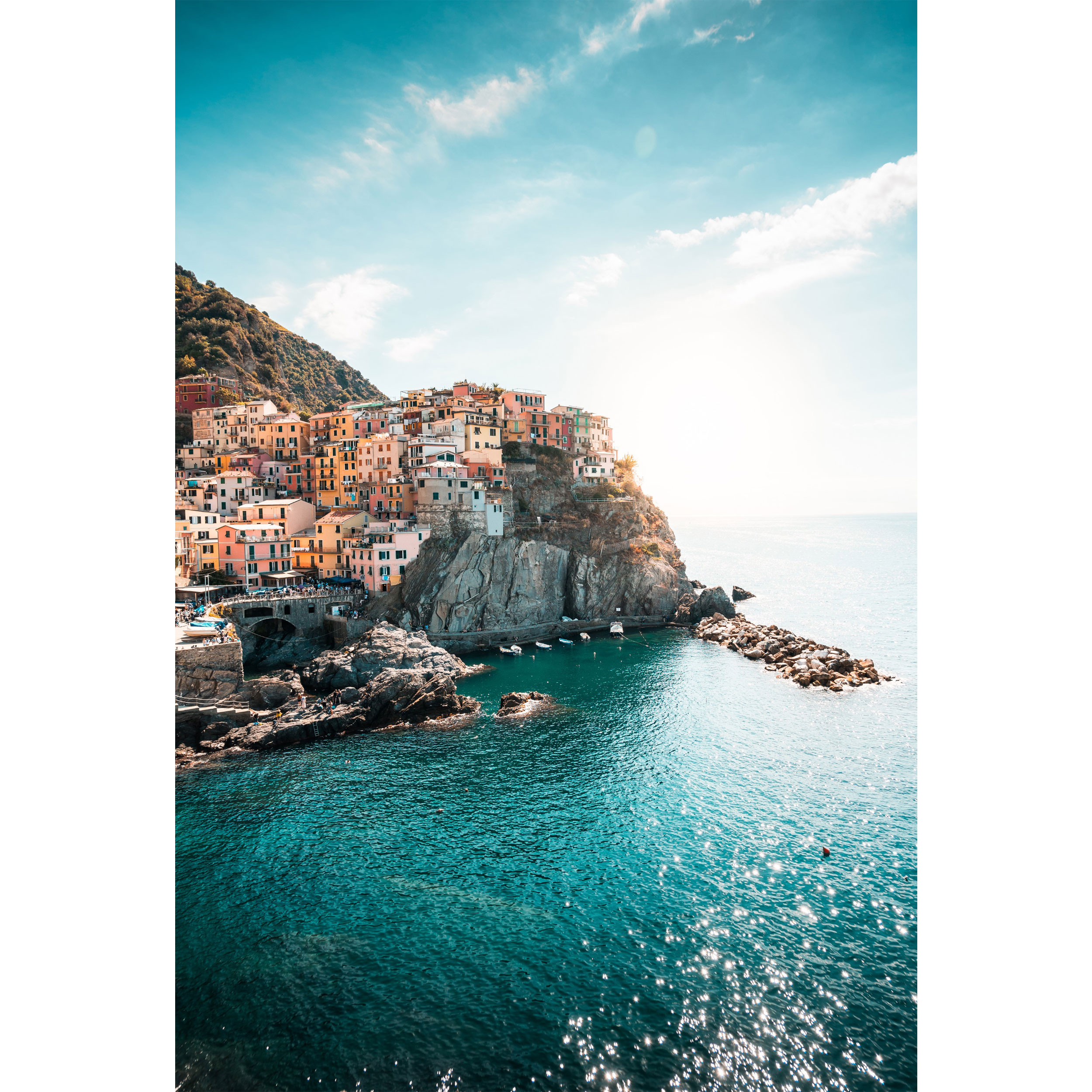 تابلو شاسی طرح دریا و جزیره مانارولا ایتالیا مدل T1819