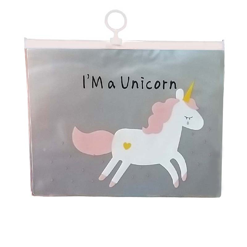 پوشه زیپ دار مدل یونیکورن و قلب کد 8851