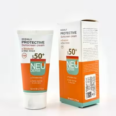 کرم ضد آفتاب رنگی تیره مناسب پوست خشک و معمولی نئودرم SPF50