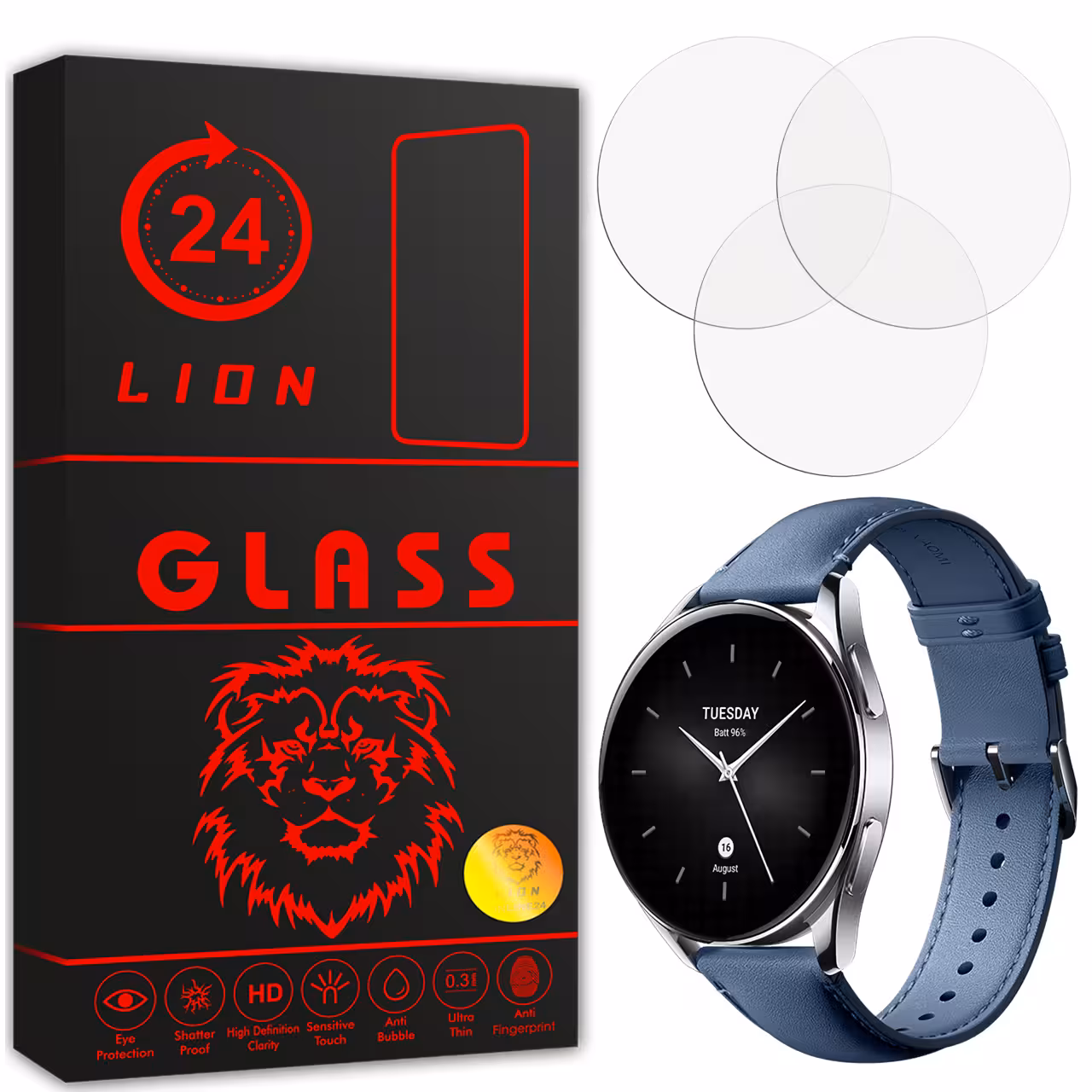 محافظ صفحه نمایش لاین مدل RB007 مناسب برای ساعت هوشمند شیایومی Watch S2 46mm بسته سه عددی