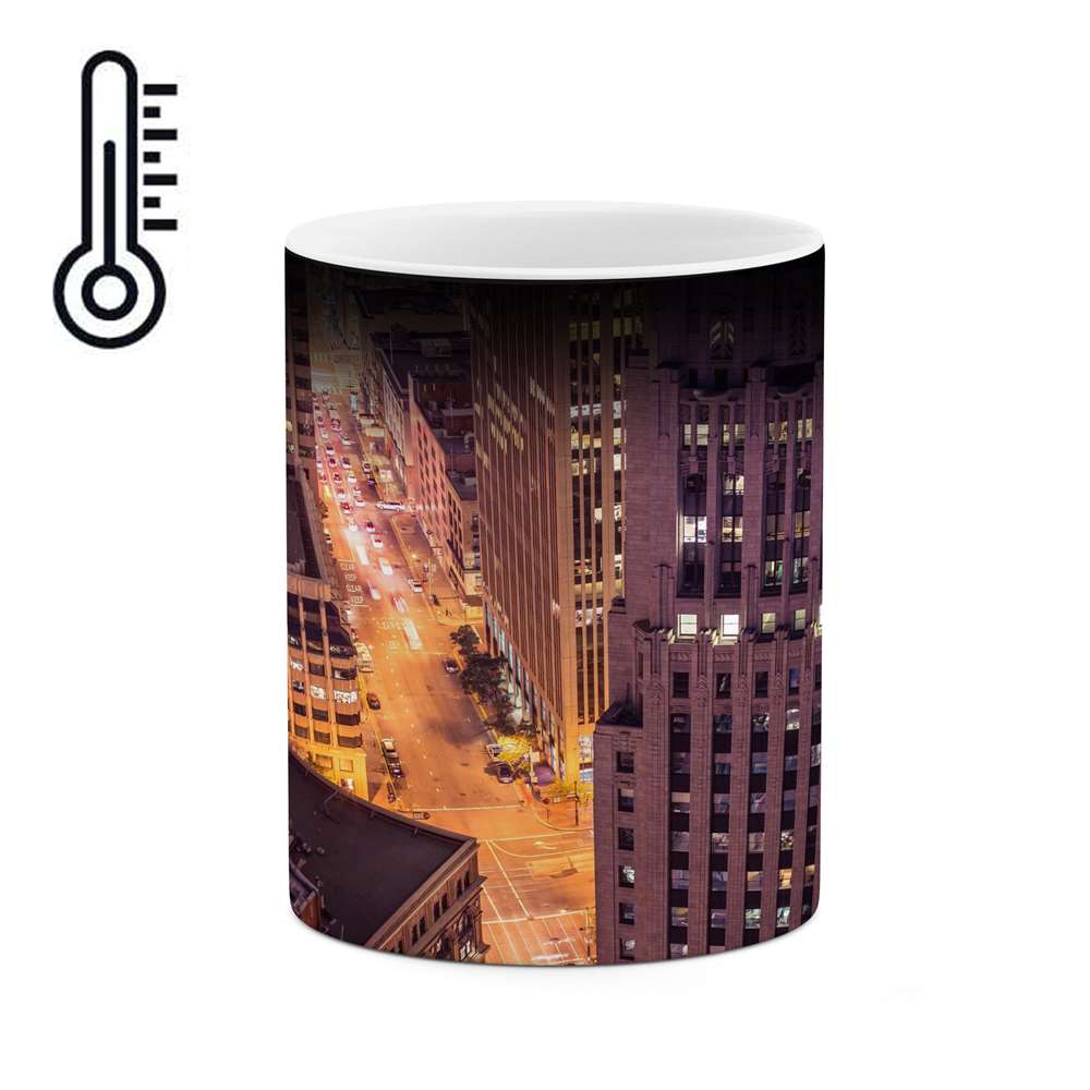 ماگ حرارتی کاکتی طرح شهر مدل mgh17460