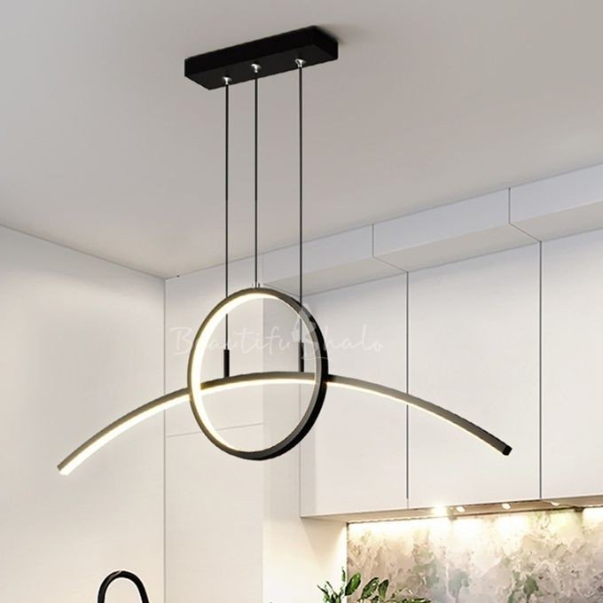 لوستر مدرن smd خطی طرح کمان کد m3321