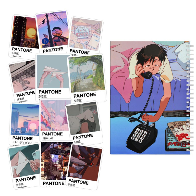 دفتر مشق باژیکان طرح انیمه پنتون 90s کد 20211879 به همراه برچسب مجموعه 12 عددی