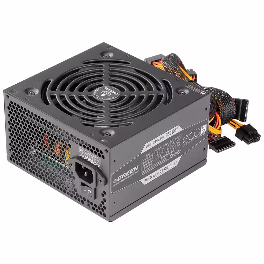 منبع تغذیه کامپیوتر گرین مدل GP350A-ECO Rev3.1 80 Plus توان 350 وات