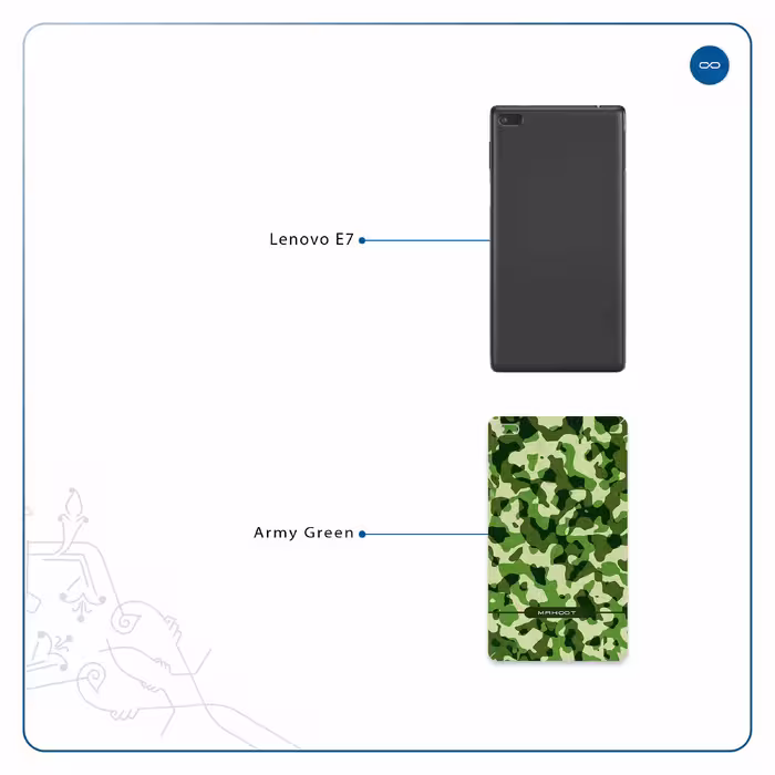 برچسب پوششی ماهوت مدل Army-Green-2 مناسب برای تبلت لنوو E7