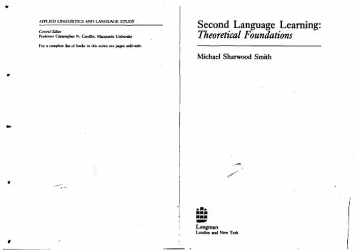خرید و دانلود نسخه کامل کتاب Second Language Learning: Theoretical Foundations (Applied Linguistics and Language Study)