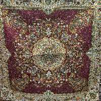 رومیزی ترمه چهار گوش افشار طرح ابریشم 