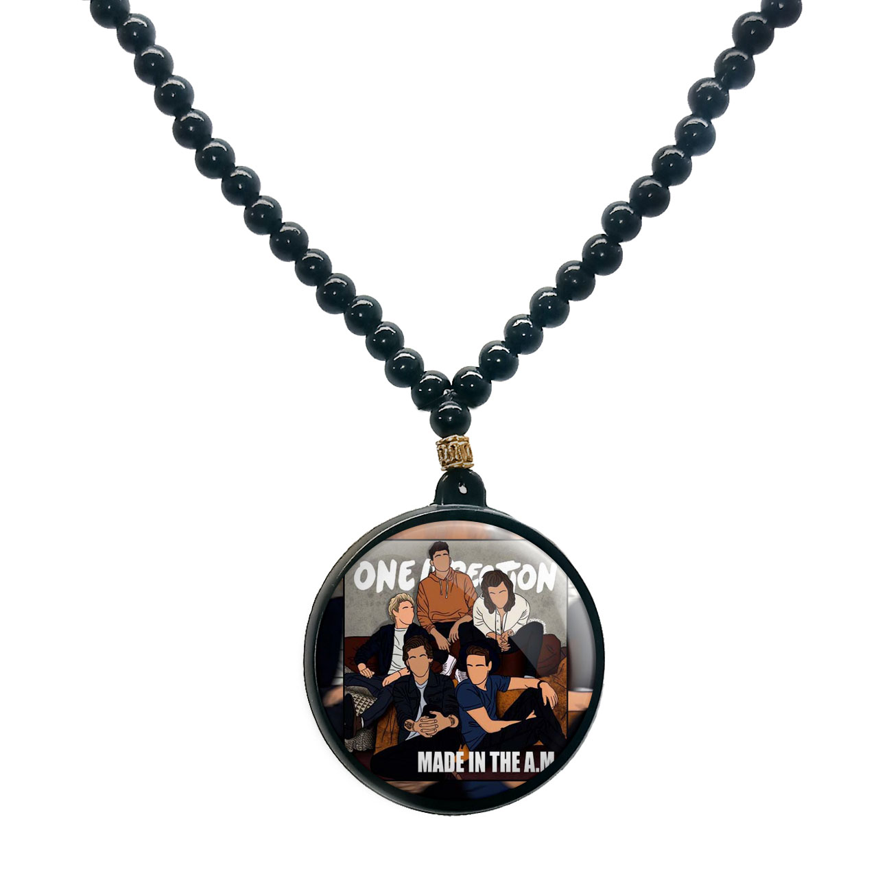 گردنبند پرمانه طرح One Direction کد pmd.13529 مدل دو طرفه