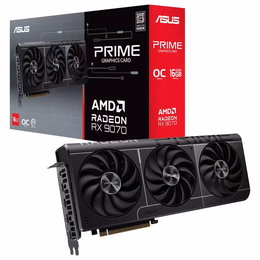 کارت گرافیک ایسوس مدل Prime Radeon RX 9070 OC Edition 16GB GDDR6