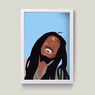 تابلو مدل باب مارلی Bob Marley کد S2511-w