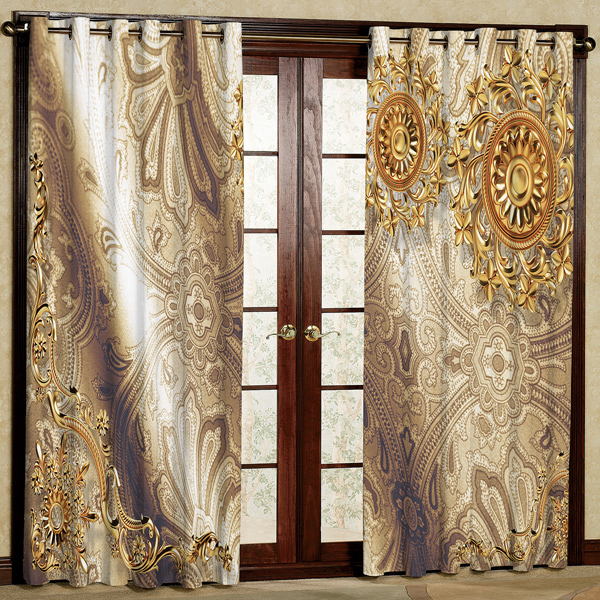 پرده مخمل پانچی کد 6483 سایز 280x140 سانتی متر