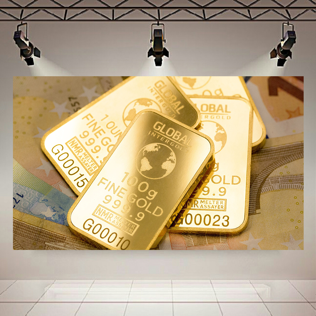 تابلو بوم مدل شمش طلا کد AR12300