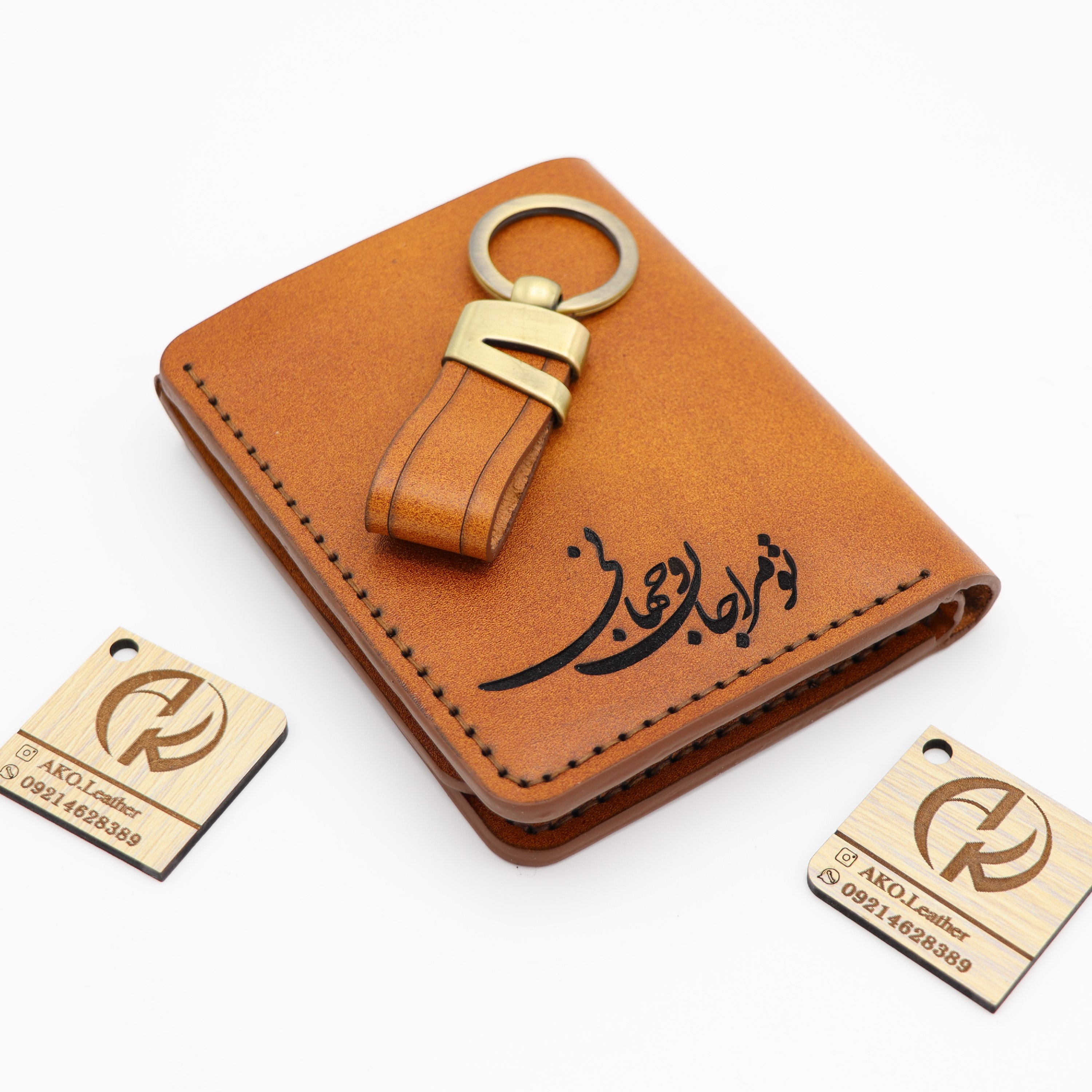 کیف پول چرم طبیعی مردانه درجه یک و کاملا دست دوز(سایز جیبی)