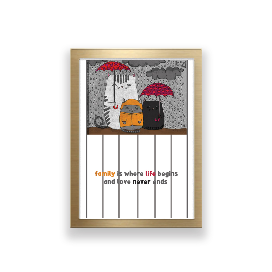 تابلو طرح فانتزی گربه 