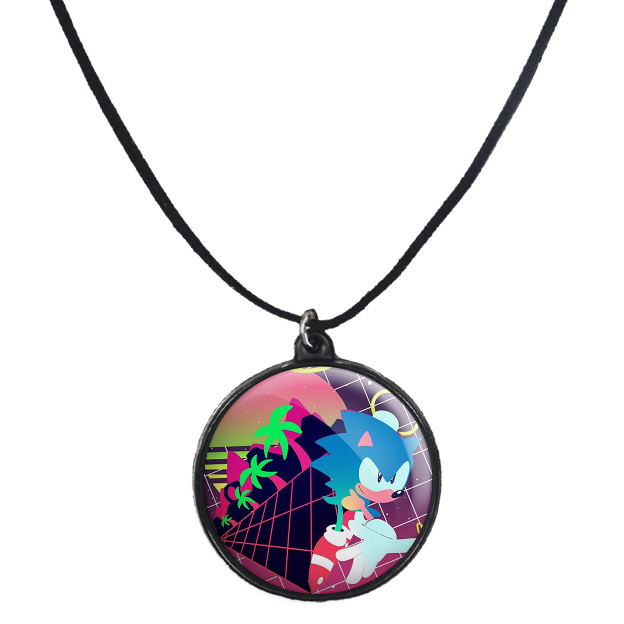 گردنبند پرمانه طرح سونیک کد pmb.15022 مدل دو طرفه