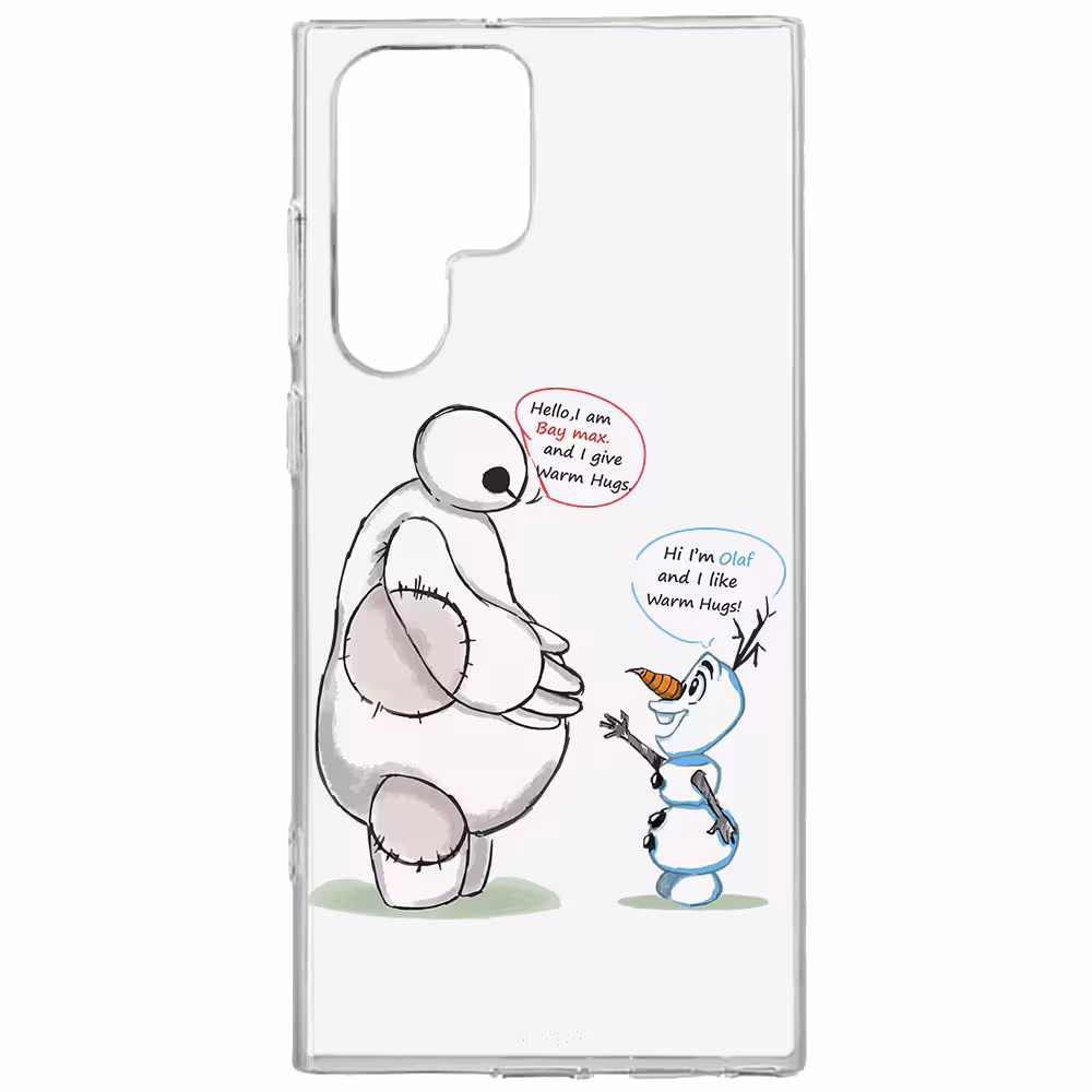 کاور طرح Olaf &amp; Baymax مناسب برای گوشی موبایل سامسونگ Galaxy S22 Ultra