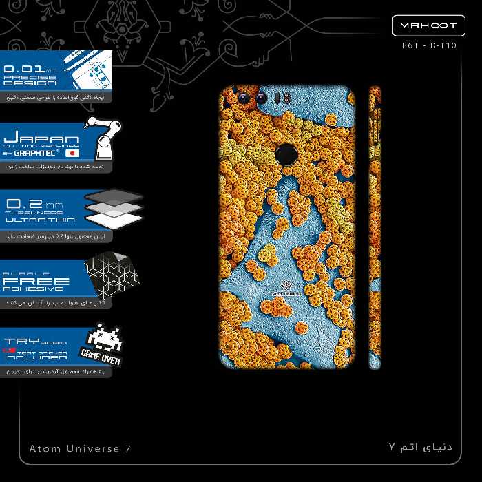 برچسب پوششی ماهوت مدل Atom Universe 7-FullSkin مناسب برای گوشی موبایل آنر 8