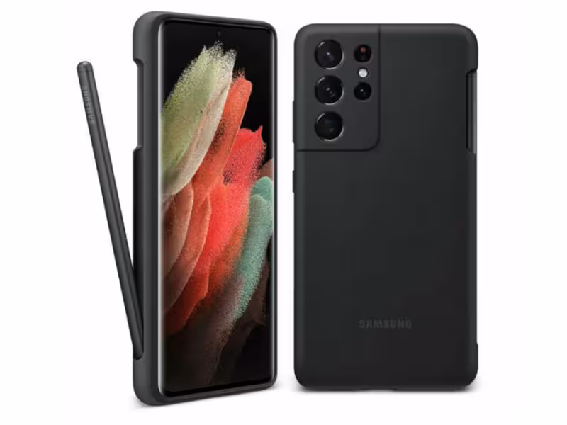 کاور سیلیکونی اورجینال مناسب برای گوشی موبایل سامسونگ S21 Ultra 5G با قلم S-Pen