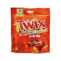 شکلات مغزدار کارامل کرانچی 12 عدد مینی توییکس - twix