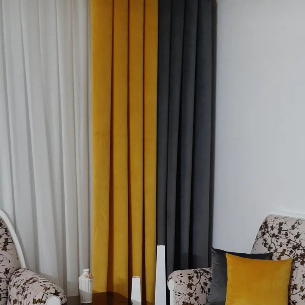 پرده پانچ مخمل کالیفرنیا در رنگ و سایز دلخواهتون 