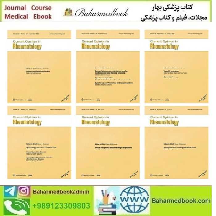 Current Opinion in Rheumatology 2020-2024 Full Archives TRUE