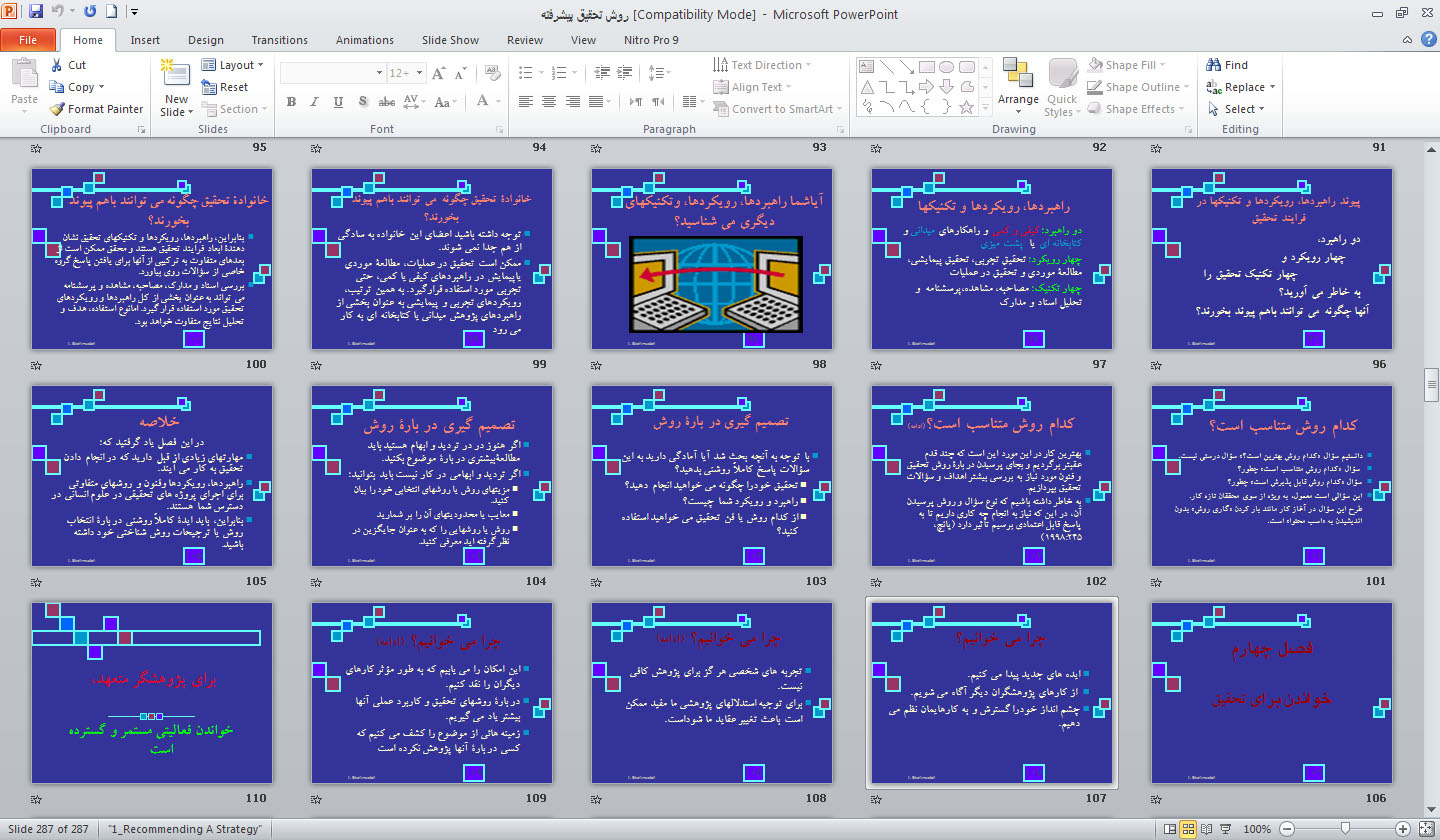 پاورپوينت روش تحقيق پيشرفته