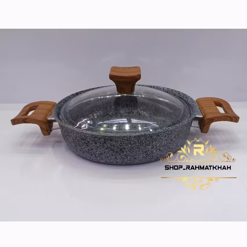 تابه  دو دسته گرانیتی سایز 20  در دو رنگ مشکی وطوسی (ارسال با باربری و پس کرایه)