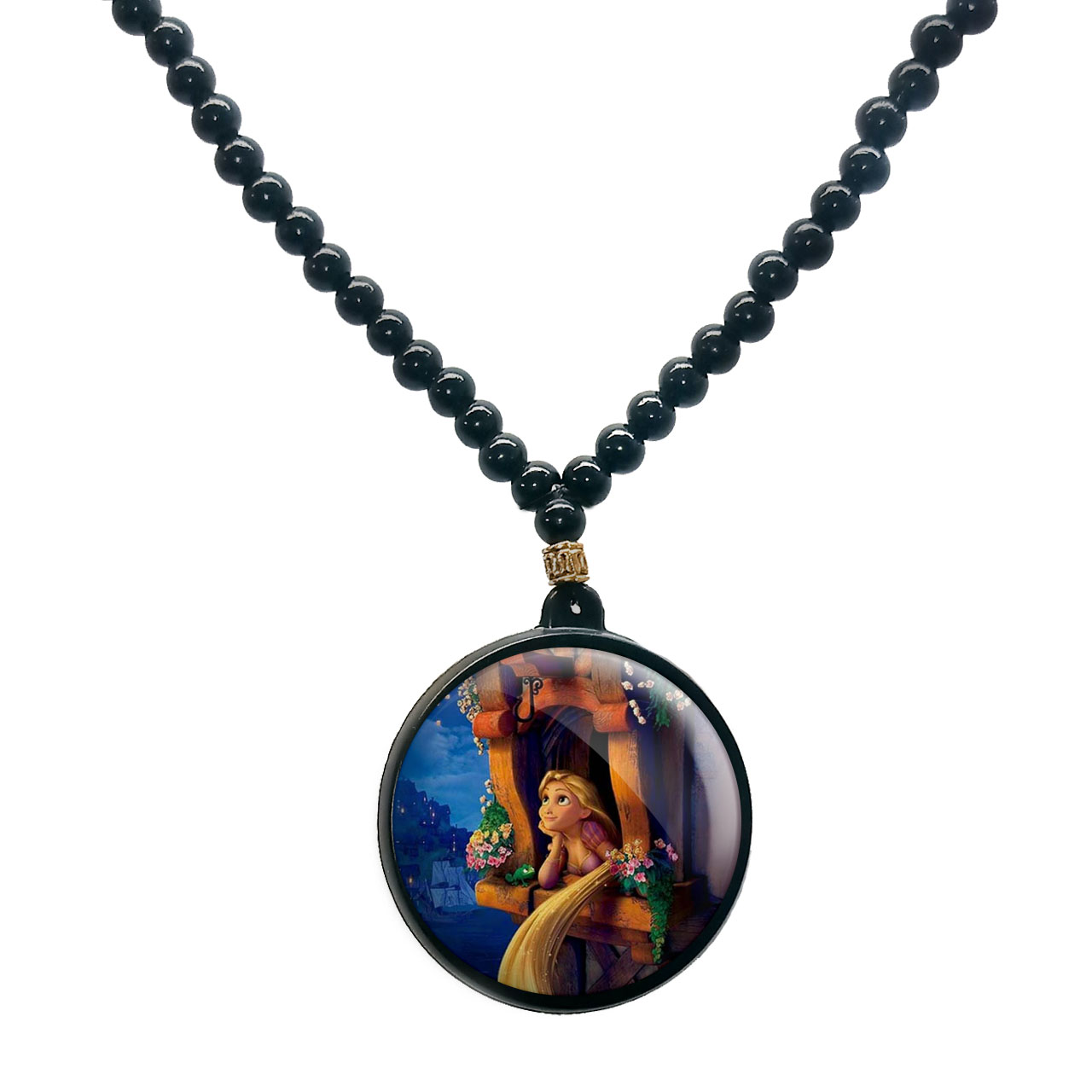 گردنبند پرمانه طرح پرنسس ها کد pmd.2172 مدل دو طرفه