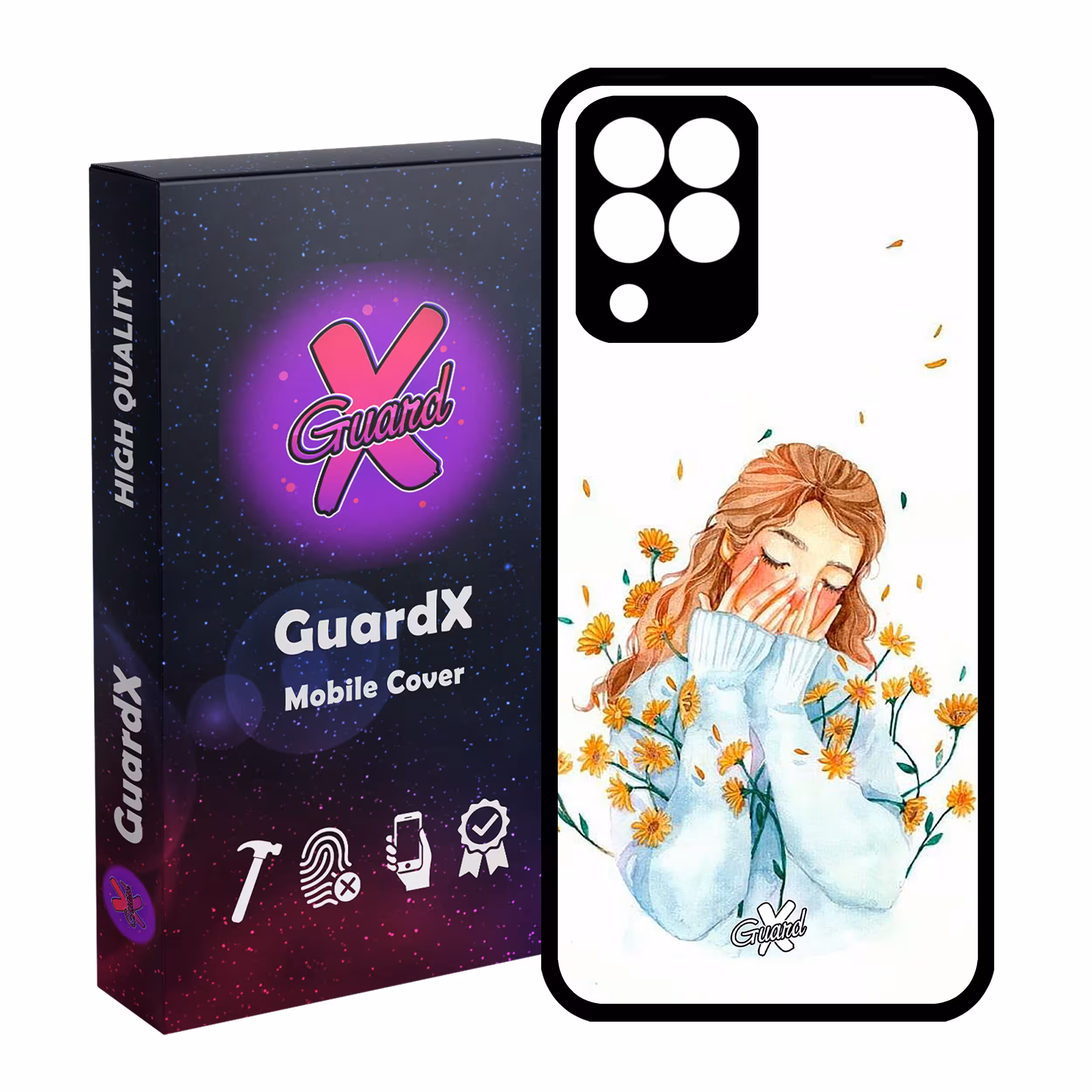 کاور گارد ایکس طرح Girl مدل Glass10315 مناسب برای گوشی موبایل سامسونگ Galaxy M33/M33 5G