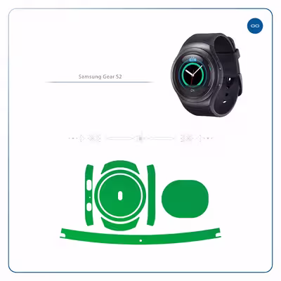 برچسب ماهوت طرح Matte-Green مناسب برای ساعت هوشمند سامسونگ Galaxy Gear S2