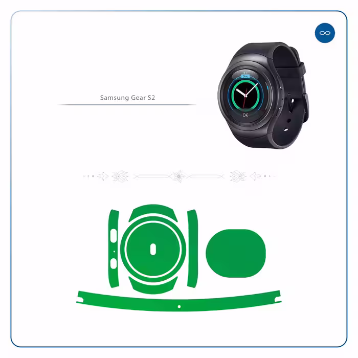 برچسب ماهوت طرح Matte-Green مناسب برای ساعت هوشمند سامسونگ Galaxy Gear S2