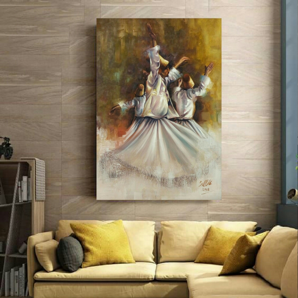  تابلو بوم طرح رقص سماع مدل TB135