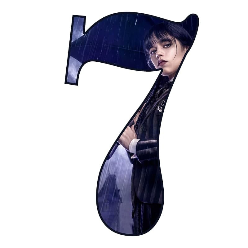 استند رومیزی تولد مدل عدد 7 طرح ونزدی