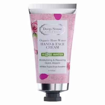 کرم مرطوب‌کننده دیپ سنس مدل ROSE WATER حجم 60 میلی‌لیتر