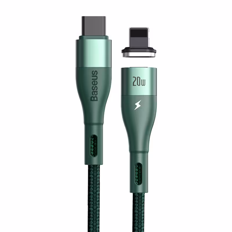 کابل تبدیل مگنتی فست شارژ Baseus CATLXC-A Type-C to Lightning 1.5A 2m