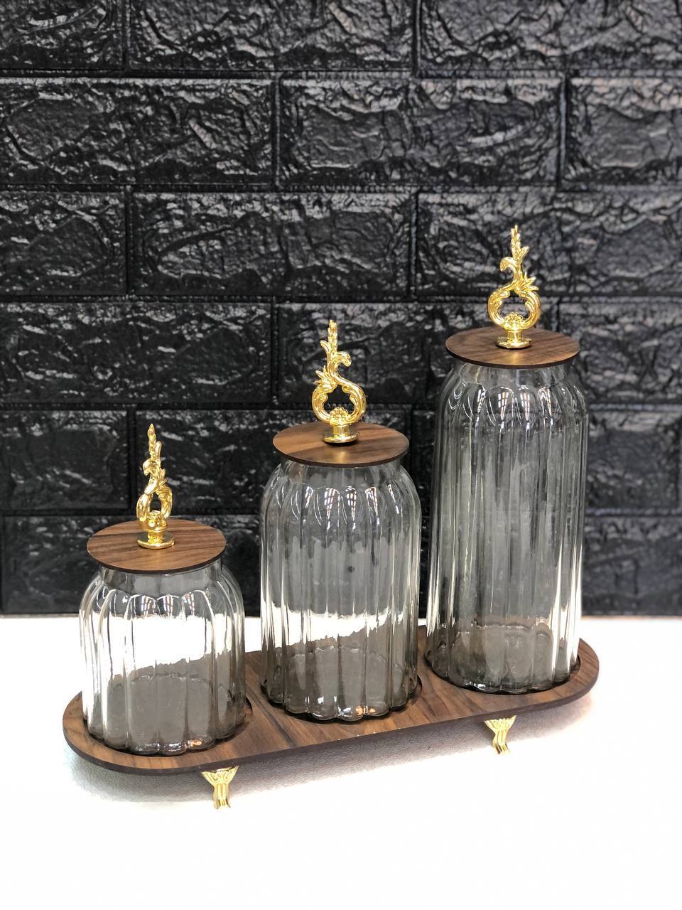 پا سماوری بیضی با زیره چوبی