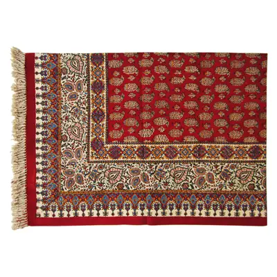 رومیزی قلمکار مدل طرح تک گل کد 1015-2