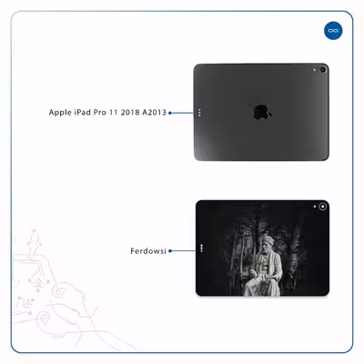 برچسب پوششی ماهوت مدل Ferdowsi-Logo مناسب برای تبلت اپل iPad Pro 11 2018 A2013